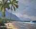 Hawaiian Beach -11 x 14 Acrylic on Wood Panel by Hannah Vokey